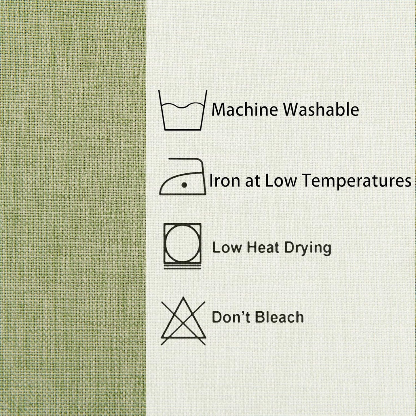 Hiasan Faux Linen Rectangle Tablecloth - Wrinkle and Stain Resistant Washable Table Cloth for Kitchen Dining Room Holiday Table Cover for Dinner, Green, 70 x 120 Inch