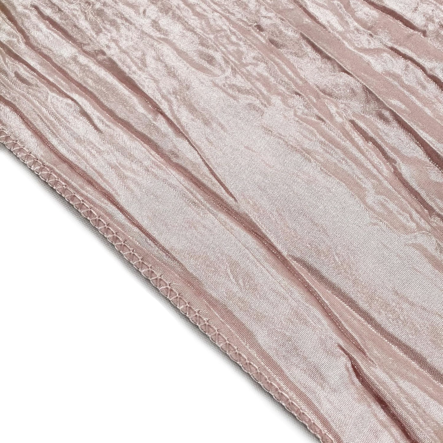 YOUR CHAIR COVERS - 90 x 132 inch Rectangular Crinkle Taffeta Tablecloth - Blush, Rectangle Table Linens for 6 ft Rectangular Tables, Wedding Crushed Table Cloth