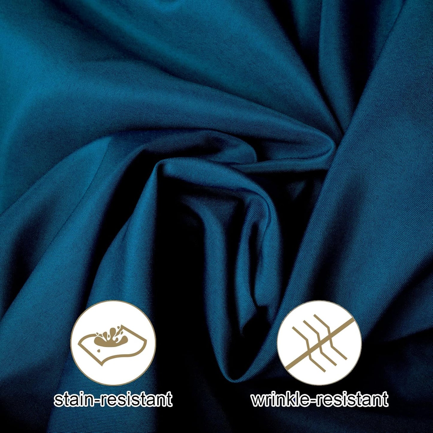 Ascoza 2pack 108 Inch Peacock Blue Round Tablecloth in Washable Polyester Fabric for Wedding/Banquet/Restaurant/Parties…