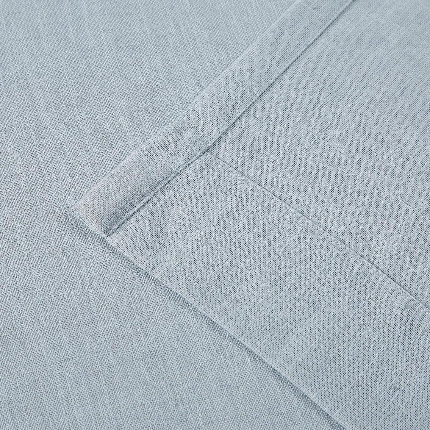 Vision Home Blue Fog Pinch Pleated Semi Sheer Curtains Textured Linen Blended Light Filtering Window Curtains 72 inch for Living Room Bedroom Patio Pinch Pleat Drapes with Hooks 1 Panel 60" Wx72 L