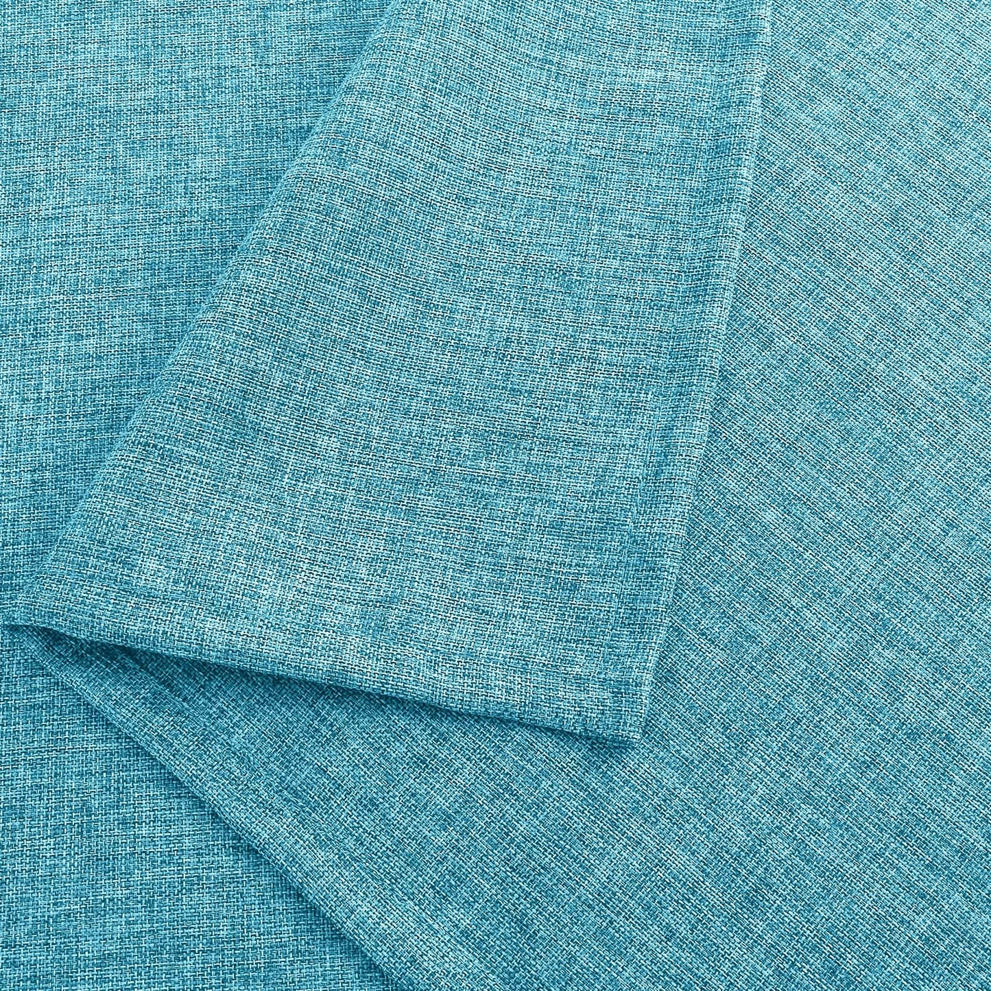 Hiasan 2 Pack Faux Linen Square Tablecloth - Wrinkle and Stain Resistant Washable Table Cloth for Kitchen Dining Room Holiday Table Cover for Party Dinner, Teal, 54 x 54 Inch