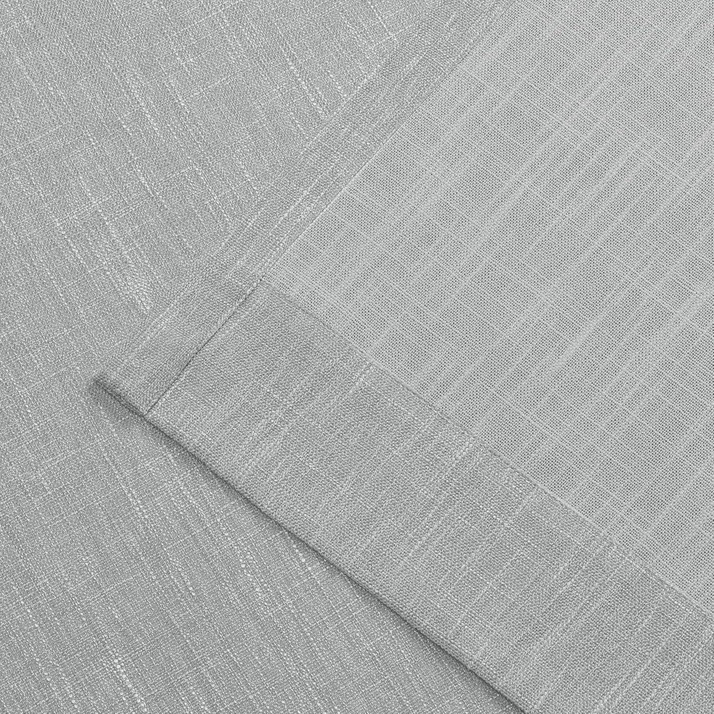 Vision Home Gray Pinch Pleated Semi Sheer Curtains Textured Light Filtering Window Curtains 95 inches for Living Room Bedroom Silver Grey Pinch Pleat Drapes with Hooks Back Tabs 2 Panels 40" Wx95 L