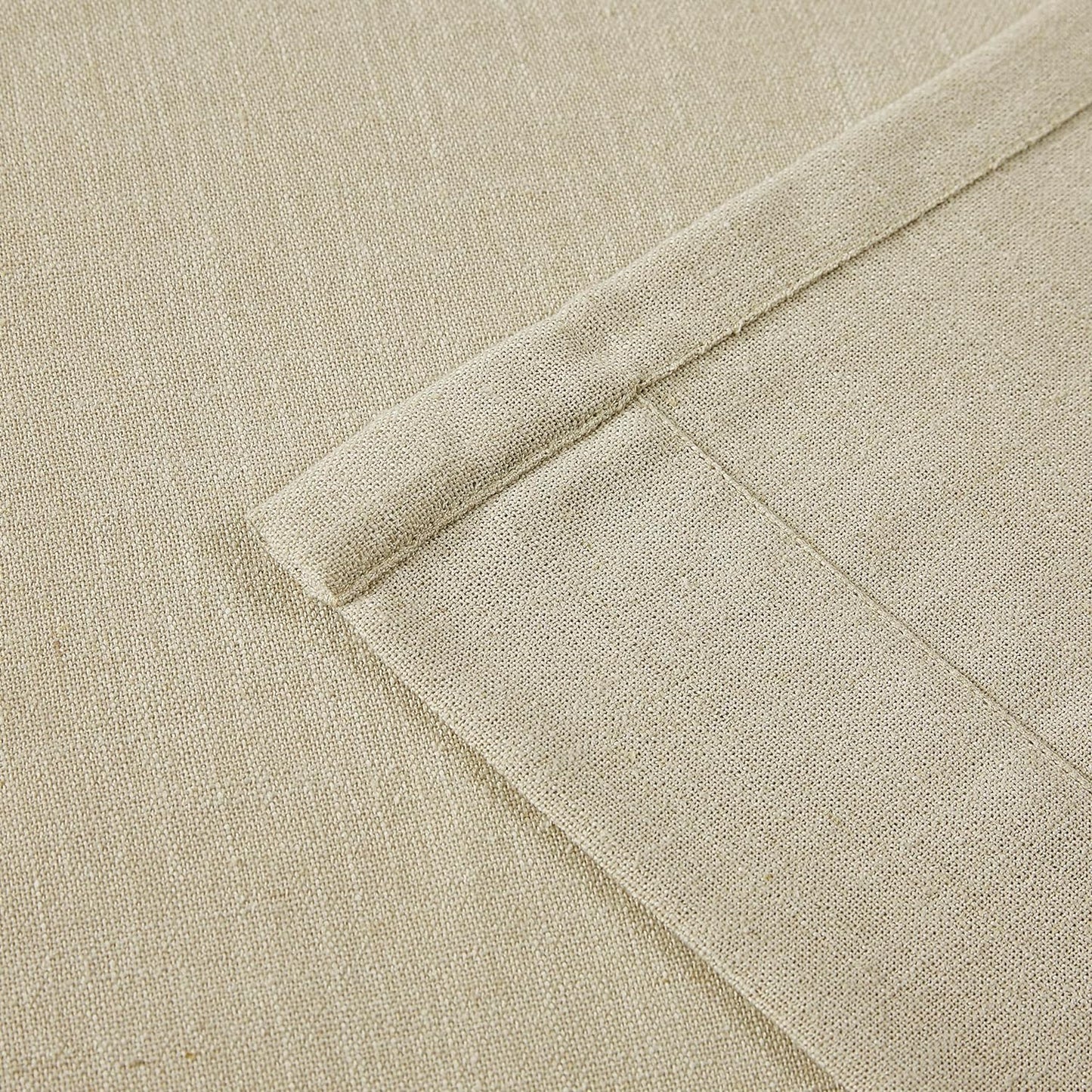 Vision Home Sand Pinch Pleated Semi Sheer Curtains Textured Linen Blended Light Filtering Window Curtains 120 inch for Living Room Bedroom Patio Pinch Pleat Drapes with Hooks 10FT 60" Wx120 Lx1