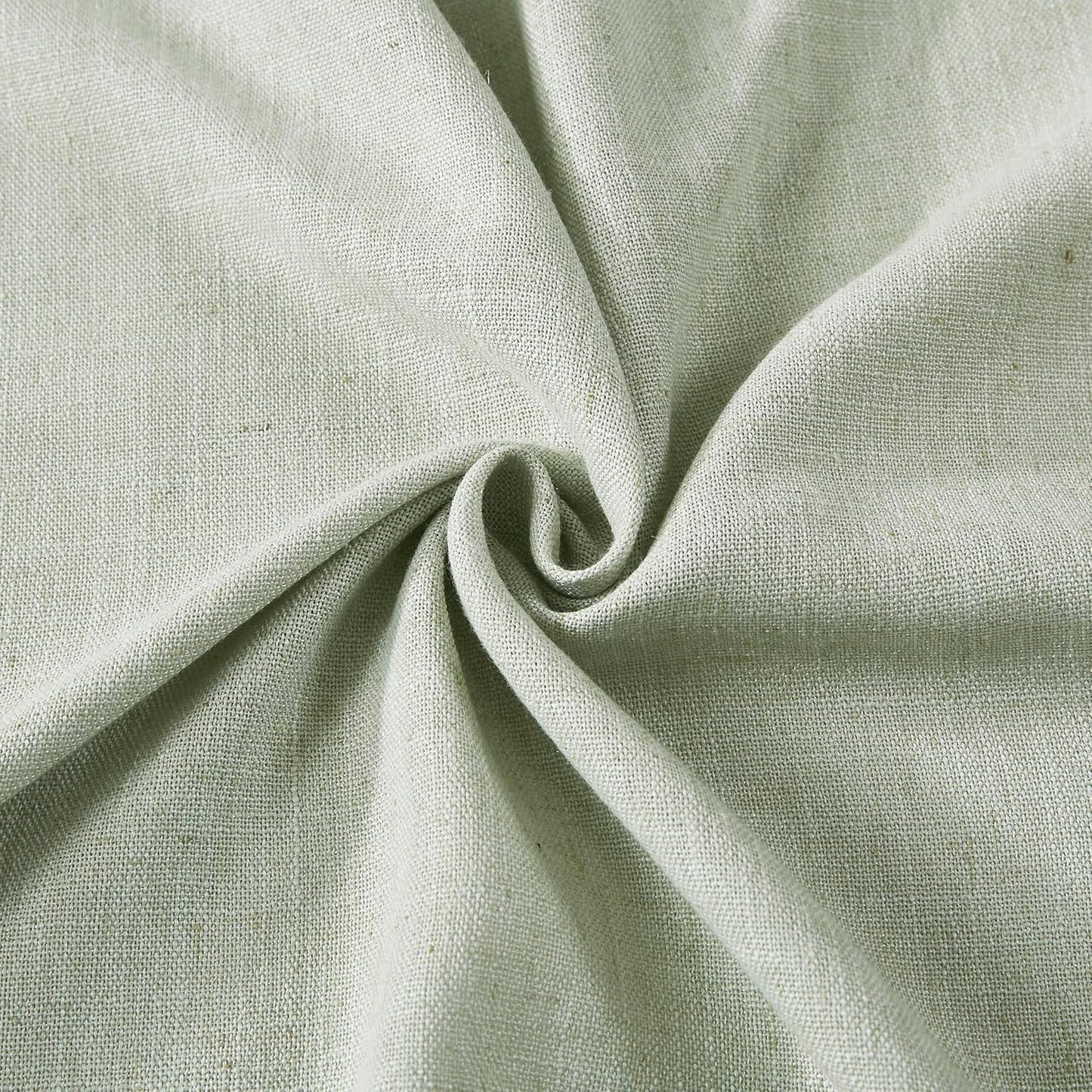 Vision Home Soft Green Pinch Pleated Semi Sheer Curtains Textured Linen Blended Light Filtering Window Curtains 72 inch for Living Room Bedroom Patio Pinch Pleat Drapes with Hooks 1 Panel 60" Wx72 L