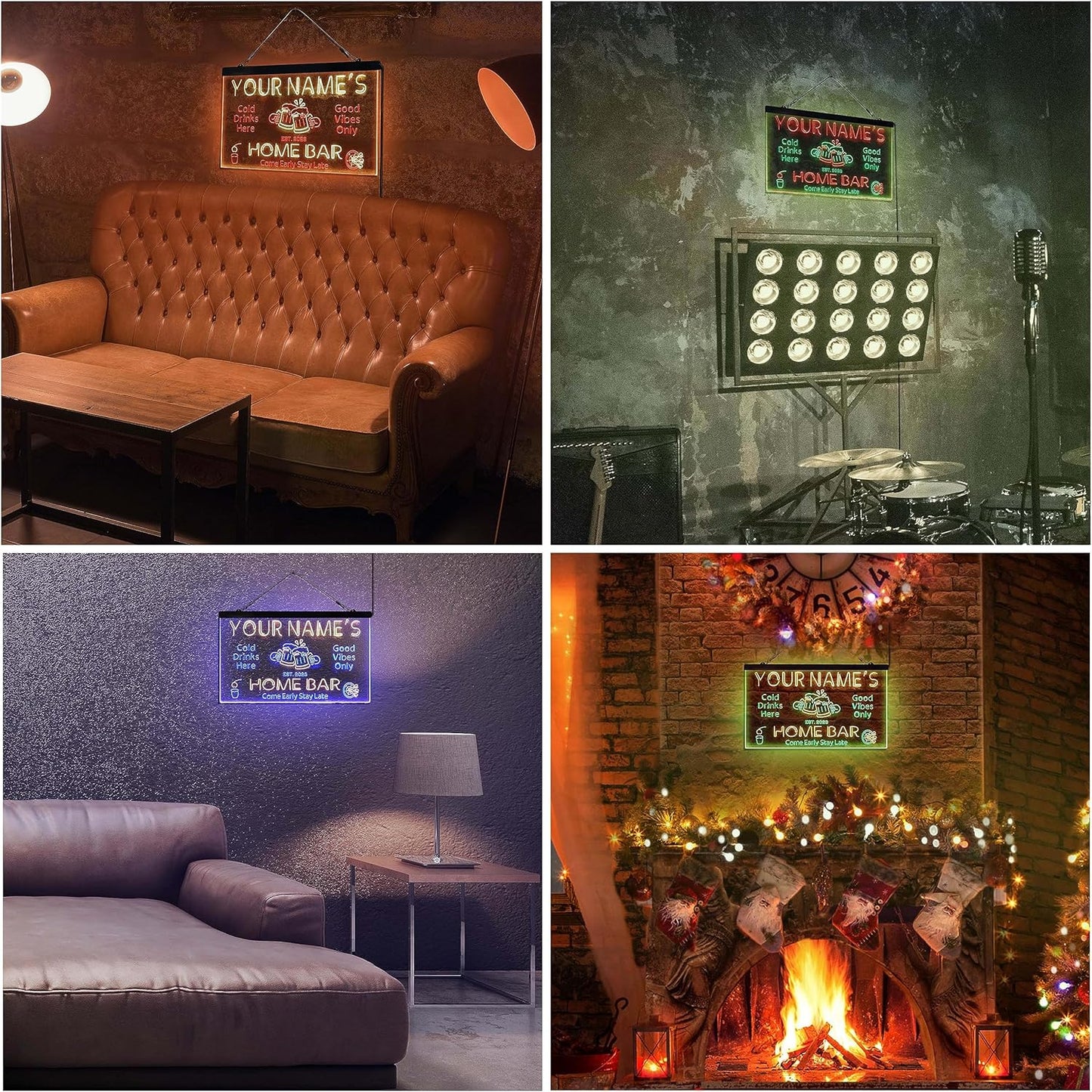 ADVPRO Personalized Your Name Custom Home Bar Beer Established Year Dual Color LED Neon Sign White & Red 16 x 12 Inches st6s43-p1-tm-wr